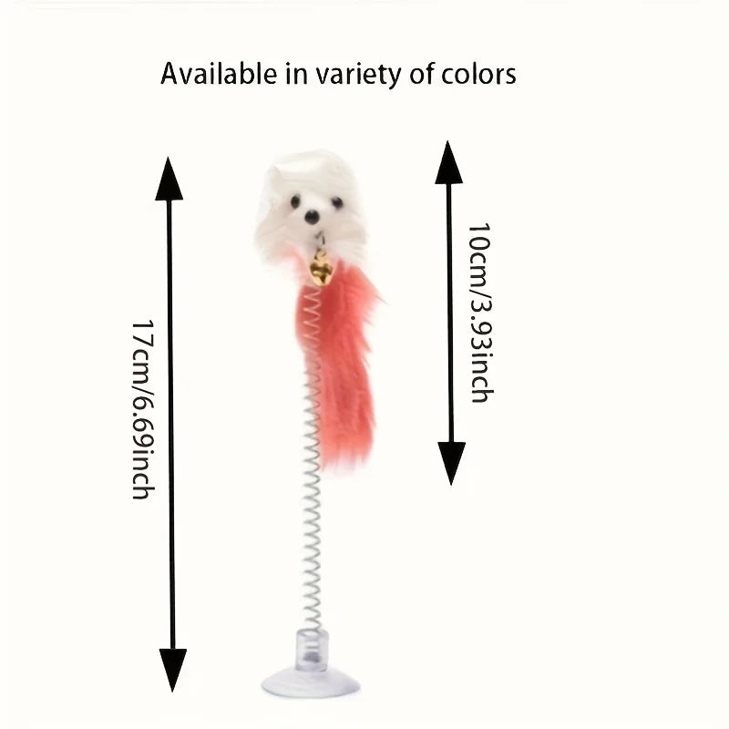 Random Color Suction Cup Spring Bells That Make Sounds for Mice to Chew on to Attract Cats' Attention