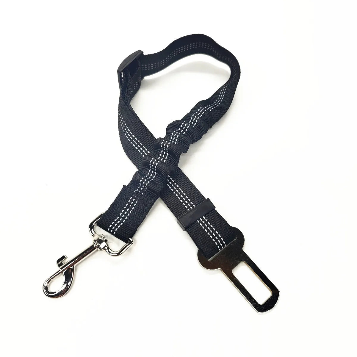 Adjustable Dog Car Seat Belt Harness – Reflective, Padded & Elastic Safety Strap for Comfortable Car Travel