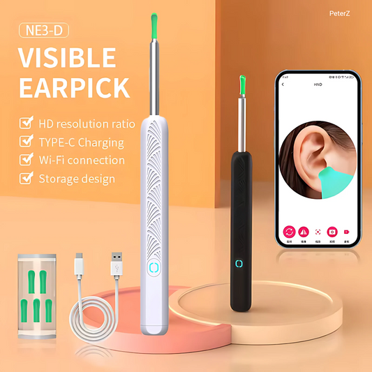 Wireless Ear Pick Camera - Ear Wax Removal Tool with Endoscope Kit Visual Spoon Ear Cleaner for Earwax Cleaning