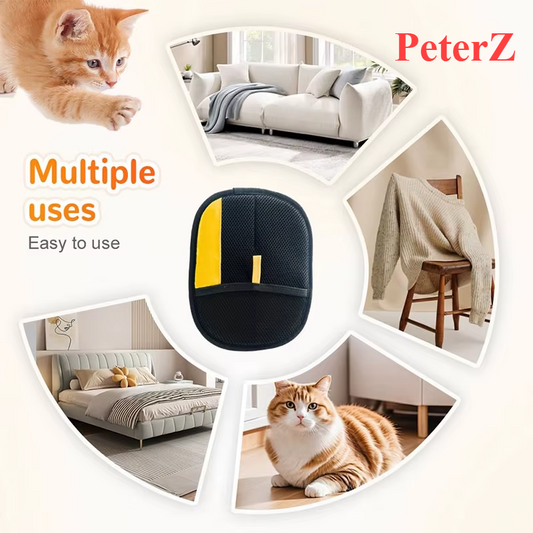 Premium Pet Grooming Gloves for Dogs & Cats Reusable Washable Gentle Deshedding Mitt for Pet Care