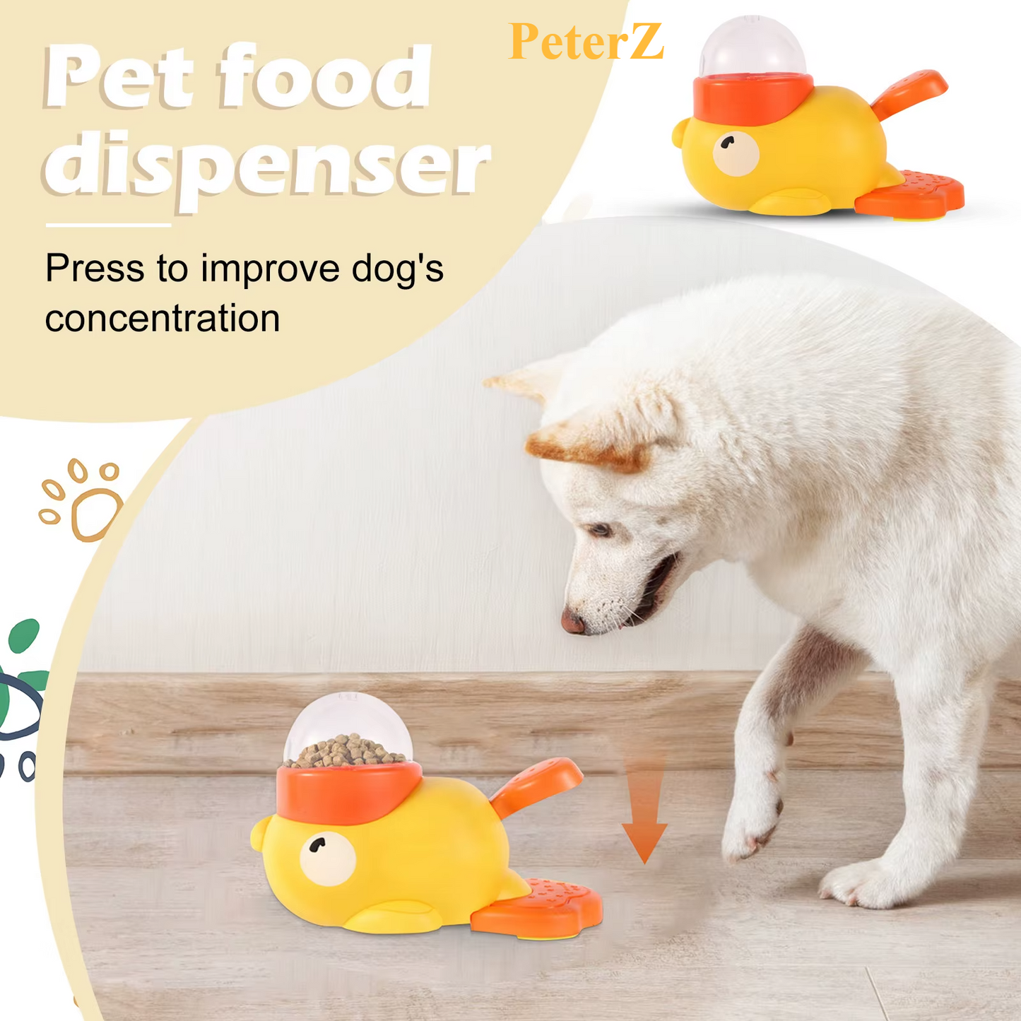 Automatic Pet Feeder & Interactive Food Dispenser – Fun Training Toy for Dogs & Cats, Perfect for Home & Travel